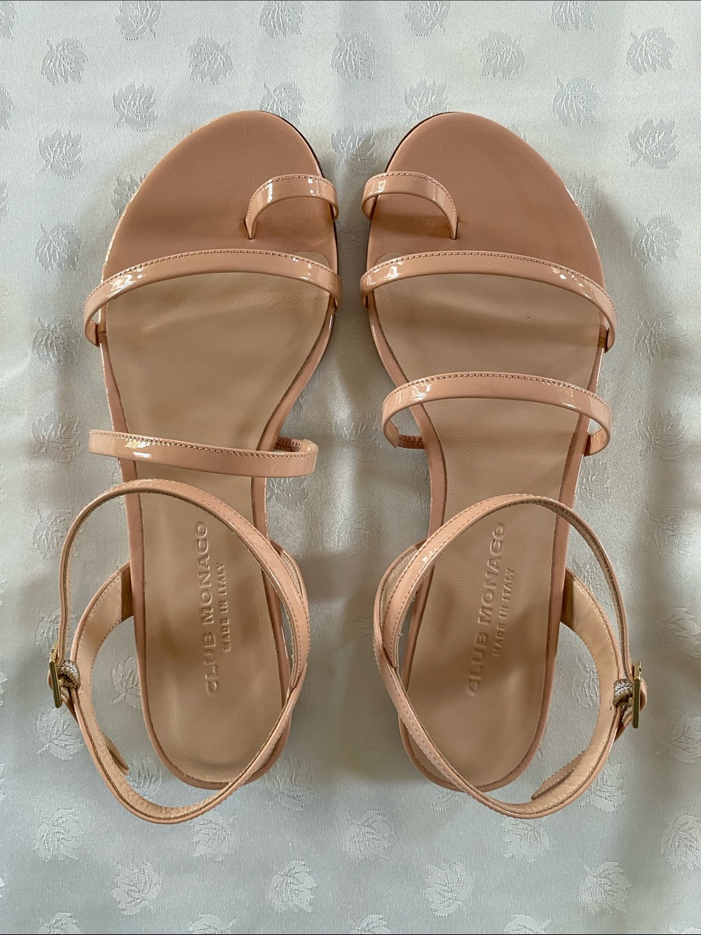 Club Monaco Nude Strappy Flat Sandals